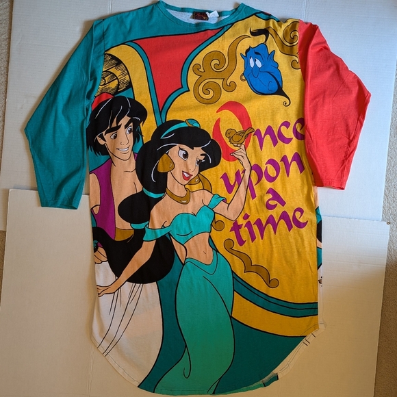 Disney Rare Aladdin, Jasmine, Genie Vintage Night Shirt - Picture 3 of 9
